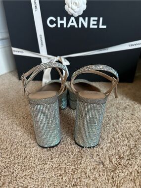 Mix No. 6 Crystal Embellished Heel Sandals - Silver
